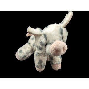Aurora Mini Flopsie SPOTTED PIG Plush 8" White Grey Spots Stuffed‎ Animal 2019
